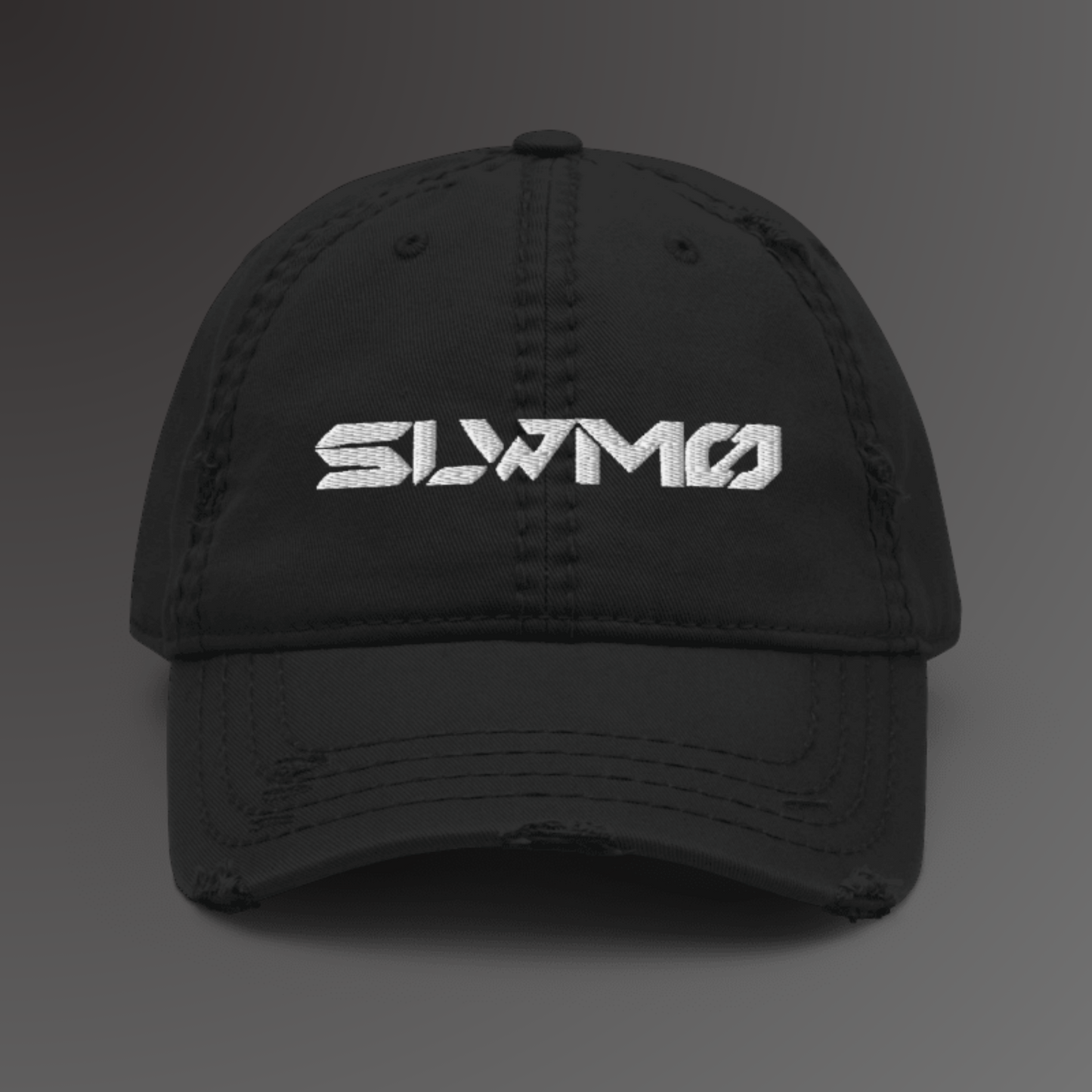 SLWMO Distressed Dad Hat (White Thread)