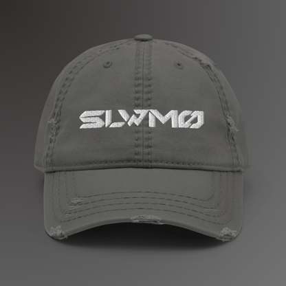SLWMO Distressed Dad Hat (White Thread)