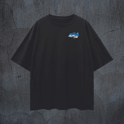 SLWMO Skull Future Drop Shoulder Heavyweight Tee