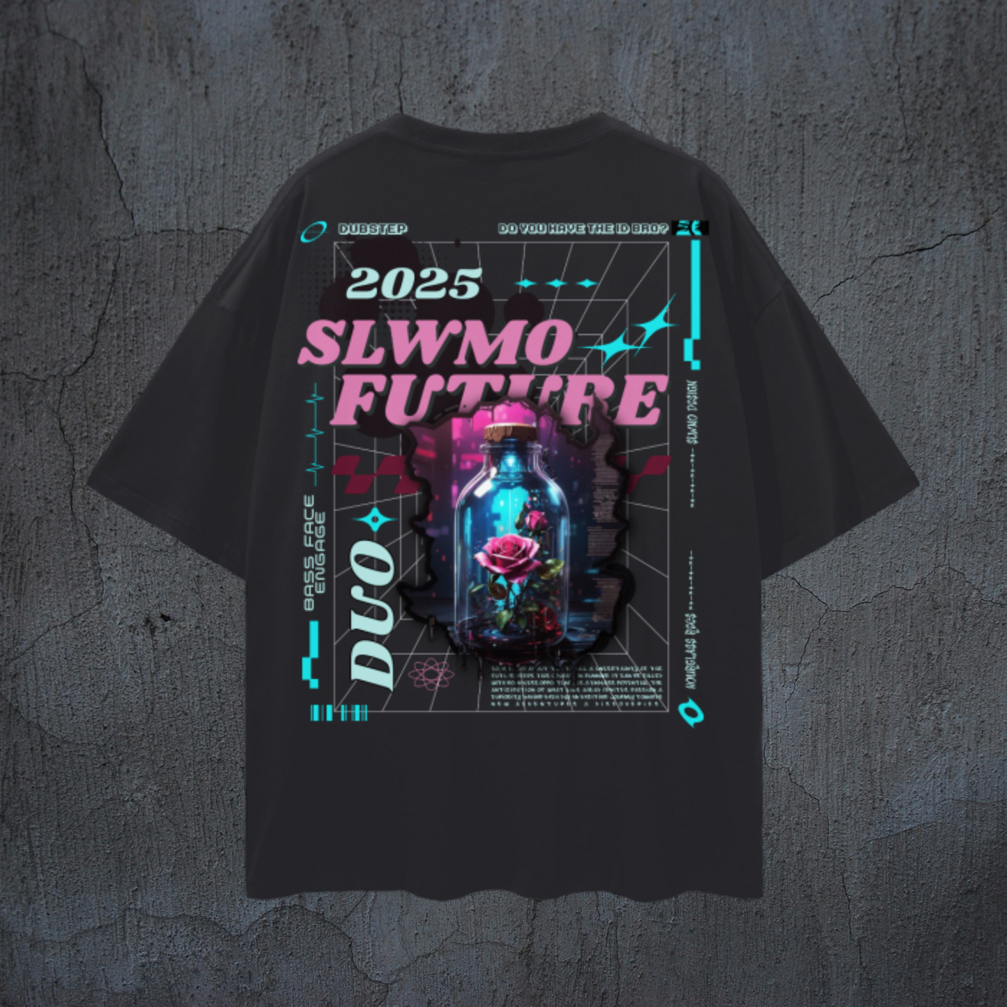 SLWMO Bottled Rose Drop Shoulder Heavyweight Tee