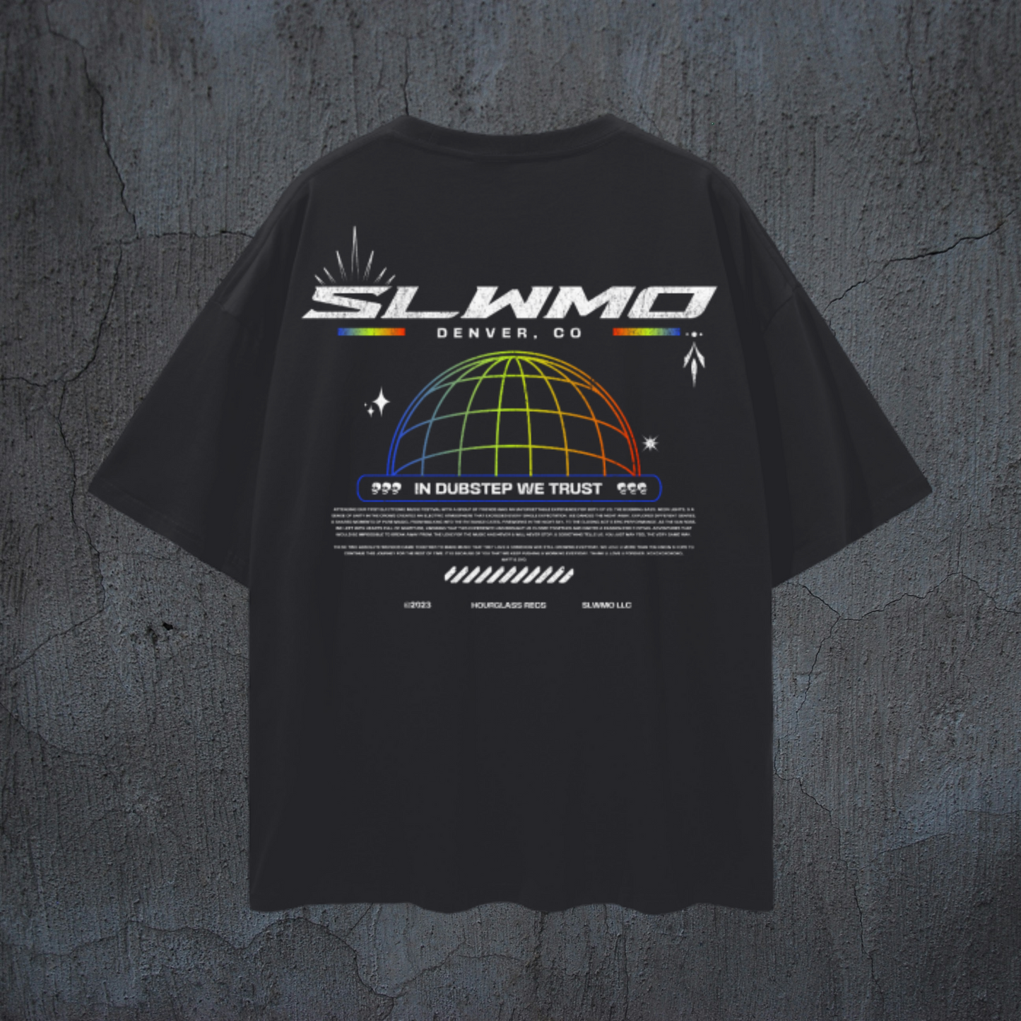 SLWMO In Dubstep We Trust Drop Shoulder Heavyweight Tee